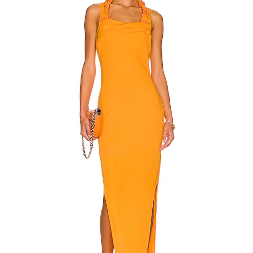 Helmut Lang Vibrant Orange Maxi Dress
